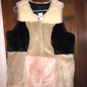 Lane Bryant Patchwork vest NWT